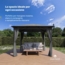 Mondo Gartenpavillon Partyzelt Gazebo 295 x 262 x 295 Stahl Polyester Dunkelgrau Bild 3