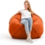 Bruni Kinder-Sitzsack Classico S in Orange – Sitzsack mit Innensack für Kinder, Abnehmbarer Bezug, lebensmittelechte EPS-Perlen als Bean-Bag-Füllung, aus Deutschland Bild 5