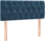 vidaXL Boxspringbett mit Matratze Dunkelblau 90x200 cm Samt 3127653 Bild 6