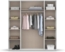 Rauch Möbel Nabila, Drehtürenschrank, Kleiderschrank, Kleiderschränke, Garderobe, 4-türig, Push-to-Open, Farbe Weiß/Grau metallic, Schwarz, 187 x 194 x 53 cm Bild 7