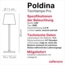 Zafferano Poldina Pro Dimmbare LED-Tischlampe aus Aluminium braun Bild 4