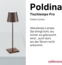 Zafferano Poldina Pro Dimmbare LED-Tischlampe aus Aluminium braun Bild 2