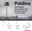 Zafferano Poldina Pro Dimmbare LED-Tischlampe aus Aluminium braun Bild 6