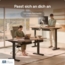 Höhenverstellbarer Schreibtisch (140x70 cm) - Sitz- & Stehpult mit Ladebuchsen - Schreibtisch Höhenverstellbar Elektrisch Touchscreen & Stahlfüßen - Schreibtisch Höhenverstellbar von Desktronic Bild 7