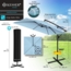 KESSER® Ampelschirm Holly Sonnenschirm Rechteckig ohne LED Solar inkl. Abdeckung + Windsicherung mit Kurbel | Kurbel-Schirm mit Ständer UV-Schutz Aluminium Wasserabweisend Ø350cm Gartenschirm Hellblau Bild 7