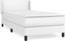 vidaXL Boxspringbett mit Matratze Weiß 90x200 cm Kunstleder, Härtegrad: H2 [3130638] Bild 3
