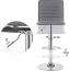 Songmics 2er-Set Barhocker mit Rückenlehne höhenverstellbar Leinen rauchgrau LJB15G Bild 6