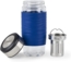 EMSA 'Tee Mug' Teebecher mit Sieb, doppelwandiges Glas, Silikonmanschette, blau, 400 ml Bild 12