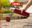THERMOS LIGHT & COMPACT BEVERAGE BOTTLE 1l, cranberry red, Thermosflasche Edelstahl, Isolierflasche rot mit Trinkbecher, 24 h heiß / 24 h kalt, spülmaschinenfest, absolut dicht, BPA-frei Bild 6