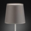3er Set Tischleuchte, Textil grau, nickel matt, H 32 cm Bild 9