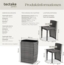 tectake Sitzgruppe Rattanset, (Set, 3-tlg), mit Aluminiumgestell Bild 6
