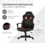 ML-DESIGN Bürostuhl Computerstuhl Schreibtischstuhl für Büro & Arbeitszimmer Drehsessel, Gaming Stuhl XL-Sitzfläche ergonomisch anpassbar PVC-Leder Bild 6