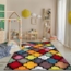 Paco Home Teppich Wohnzimmer Kinderzimmer Kurzflor Moderne 3D Optik Kariert Geometrische Muster, Grösse:200x290 cm, Farbe:Bunt 4 Bild 2