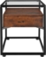 tectake Nachttisch Beistelltisch Preston 43x45x54,5cm (1-St, 1 tlg), Eckiger Nachttisch mit Glasoberfläche im stylishen Industrial Look Bild 7