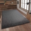 SANAT Teppich Wohnzimmer - Grau Hochflor Langflor Teppiche Modern, Größe: 200x290 cm Bild 3