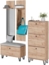 Garderobenset Siri Goldkraft Eiche Set mit Wandgarderoben, Sitzbank und Schuhschrank Vicco Bild 7