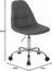 CLP Bürostuhl Reims Kunstleder drehbar und höhenverstellbar,grau Bild 3