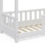 VitaliSpa Kinderbett Hausbett Design 70x140 cm Natur Zaun Kinder Bett Holz Haus Schlafen Hausbett Spielbett Inkl. Lattenrost und Fallschutzgitter Bild 6