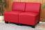 Modular 2-Sitzer Sofa Couch Lyon, Kunstleder ~ rot, ohne Armlehnen Bild 9