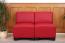 Modular 2-Sitzer Sofa Couch Lyon, Kunstleder ~ rot, ohne Armlehnen Bild 10