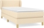 vidaXL Boxspringbett mit Matratze Creme 80x200 cm Stoff, Härtegrad: H2 [3126602] Bild 2