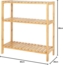 dibea Schuhregal mit 3 Ablagefächern, Schuhschrank, Badezimmerregal, Wohnzimmerregal, Standregal, Bambusregal, Badregal, Bücherregal, Küchenregal, 60 x 26 x 66 cm (naturfarben) Bild 8
