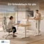 Höhenverstellbarer Schreibtisch - Höhenverstellbar Elektrisch mit Flüsterleisem Dual-Motor & Touchscreen - Hohe Tragfähigkeit - Stehtisch von Desktronic, Weiß + Schwarz, 160x80 cm Bild 7