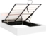 Merax LED Doppelbett 140x200 Polsterbett aus Kunstleder mit Lattenrost & Hydraulische Stauraum Weiß Bild 9