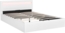 Merax LED Doppelbett 140x200 Polsterbett aus Kunstleder mit Lattenrost & Hydraulische Stauraum Weiß Bild 8