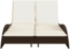 vidaXL Sonnenliege mit Auflagen Braun 114x205x73 cm Poly Rattan 368288 Bild 10