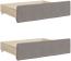 vidaXL Tagesbett Ausziehbar mit Schubladen Taupe 100x200 cm Stoff 3197678 Bild 9