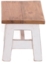 DESIGN DELIGHTS Rustikaler FUSSHOCKER Monte | 21 x 30 x 20 cm (HxBxT), Mahagoni Recyclinholz | Holzhocker | Farbe: 06 weiß-Landhaus Bild 2