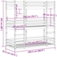 vidaXL Dreifach-Etagenbett Wachsbraun 80x200 cm Massivholz Kiefer 3284253 Bild 9