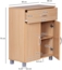 Wohnling Sideboard mit 2 Türen und 1 Schublade, 60x75 cm, Buche Bild 3