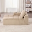 Flieks Chaiselongue, Einzelsofa mit Rückenkissen, Seitentasche und Getränkehalter, Cord， Khaki Bild 3