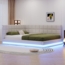 REDOM Schlafsofa Polsterbett,Funktionsbett,Jugendbett, Multifunktionales Polsterbett-Schlafsofa mit LED-Lichtleiste und USB-Anschluss, ohne Matratze Bild 1