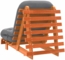 vidaXL Futon Schlafsofa mit Matratze Braun 70x206x11 Massivholz Kiefer 846753 Bild 6