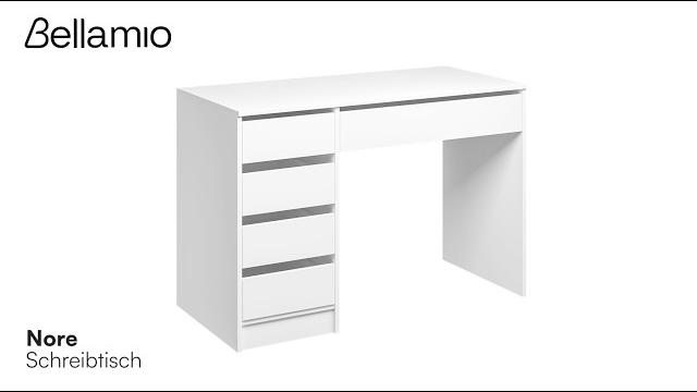 Bellamio 'Nore' Schminktisch mit Spiegel, großer Hollywood Spiegel mit LED-Beleuchtung, mit 5 Schubladen, beidseitig montierbar, schwarz, 77x53x110 cm Bild 10
