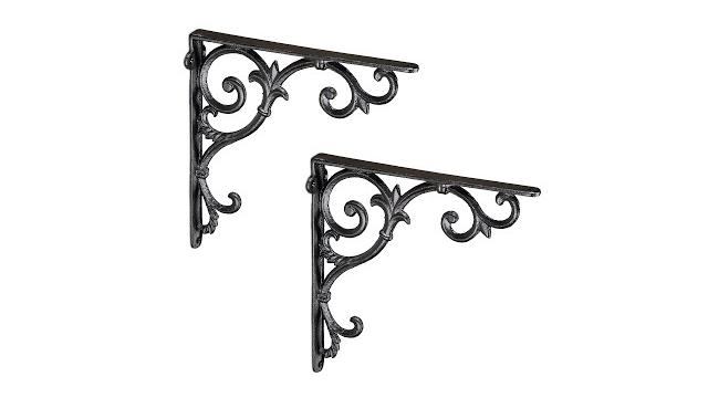 Relaxdays 4 x Regalwinkel antik schwarz Bild 2