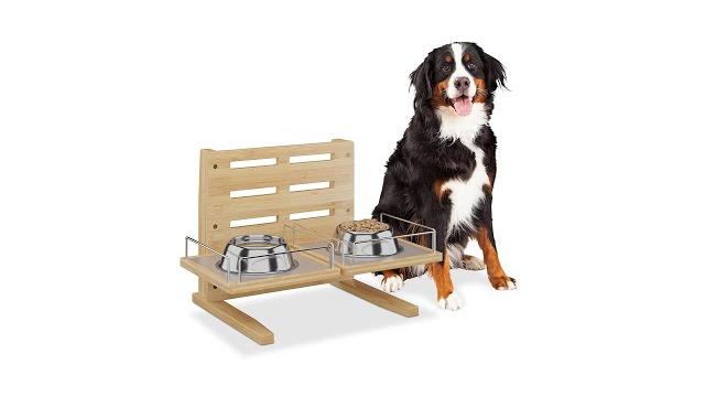 Relaxdays Futterstation für Hunde höhenverstellbar Bild 2