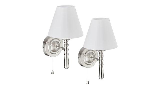 Relaxdays Wandlampe mit Schirm 2er Set Bild 2
