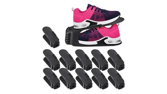 Relaxdays 48 x Schuhstapler schwarz Bild 2