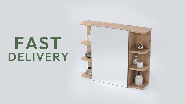 Vicco 'Fynn' Waschtischunterschrank, Holz, 60 x 54 x 32 cm, Weiß Bild 10