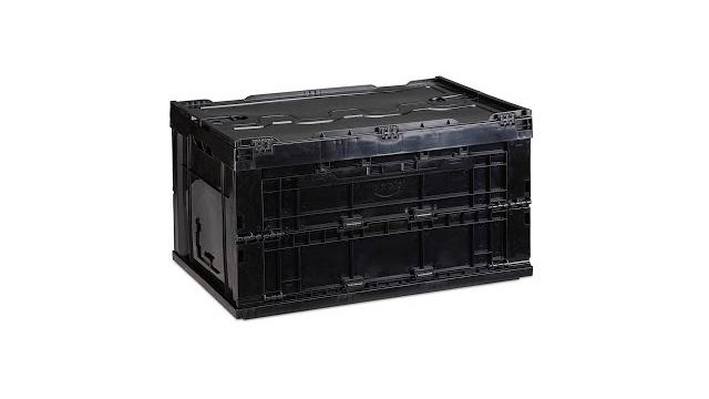 Relaxdays 8 x Transportbox 60 L mit Deckel Bild 2
