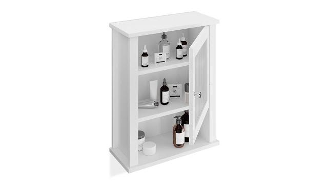 Relaxdays Hängender Badschrank mit Tür Bild 2