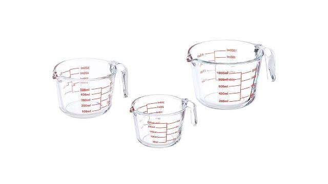 Relaxdays 3-teiliges Messbecher Set aus Glas Bild 2