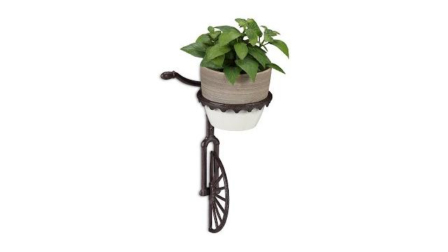 Relaxdays 5 x Wand Blumenhalter Einrad Bild 2