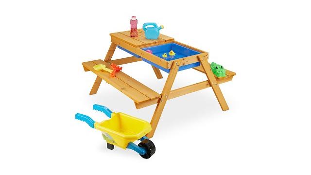 Relaxdays Kindersitzgruppe Holz für Garten Bild 2