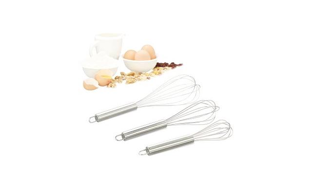 Relaxdays Schneebesen Set aus Edelstahl Bild 2