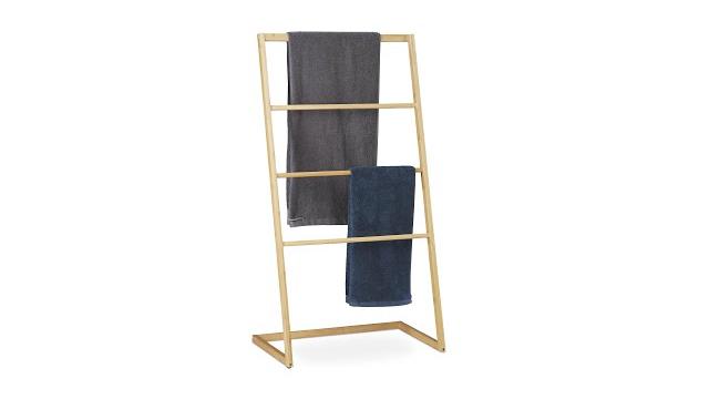 Relaxdays Handtuchhalter stehend aus Bambus Bild 2
